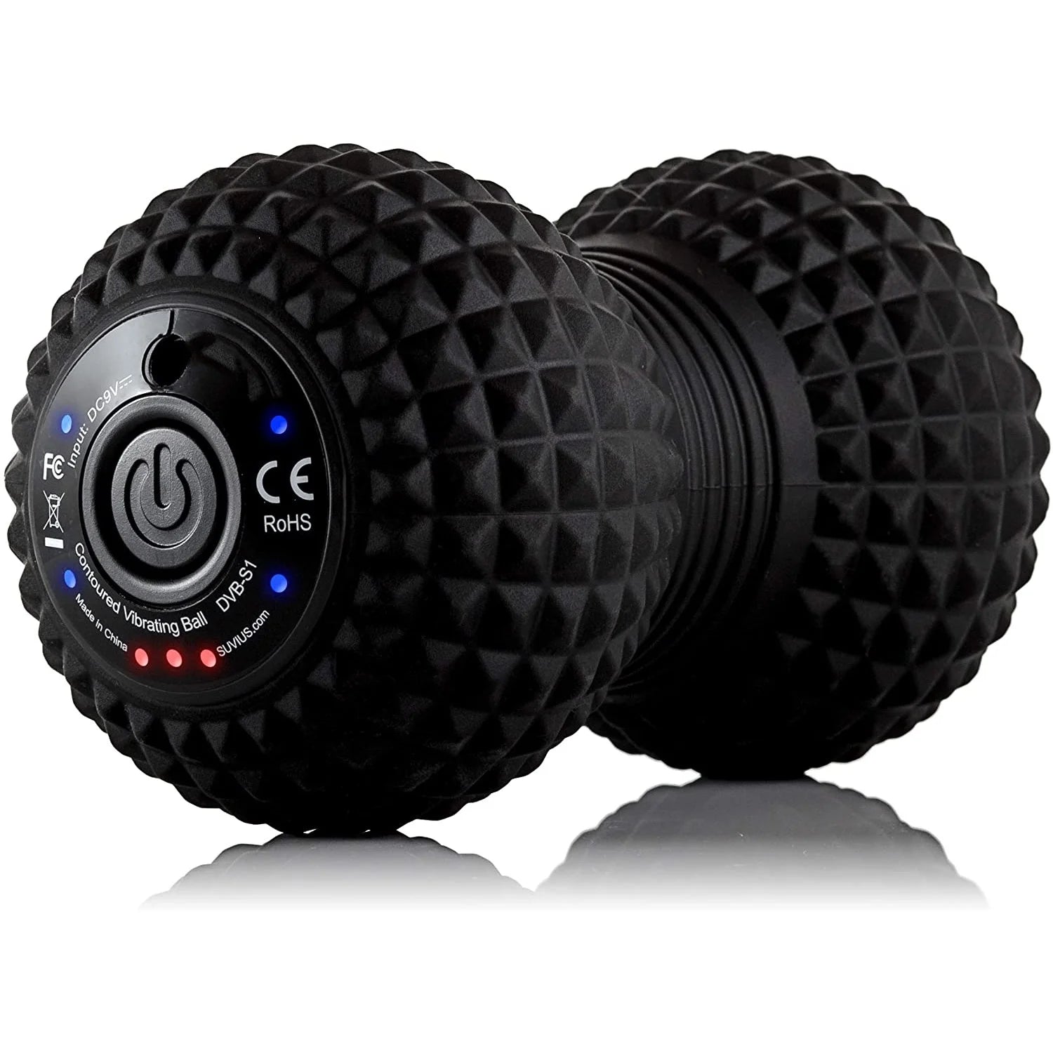 Adjustable 4-speed Therapy Roller Deep Tissue Fitness Ball Silicone Yoga Spikey Ball Vibrate Peanut Massage Ball