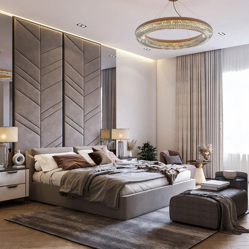 Customize logo Solid Wood Frame UK Single Full Queen king Size Linen Runner Bed for 5 Star Boutique Hotel