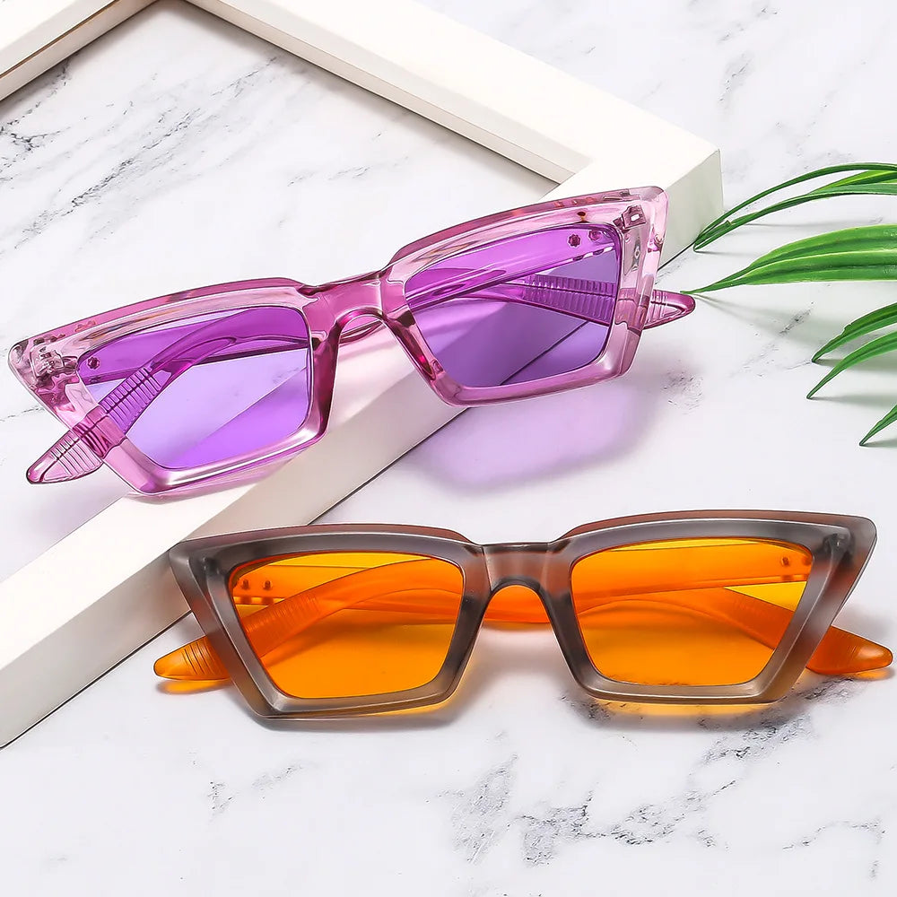 New Womans Purple Orange Sunglasses Bulk Cat S Eye Custom Logo Luxury Woman Sunglasses