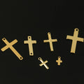 Permanet Cross Charm for Jewelry Making Real Gold Filled Jewelry Findings