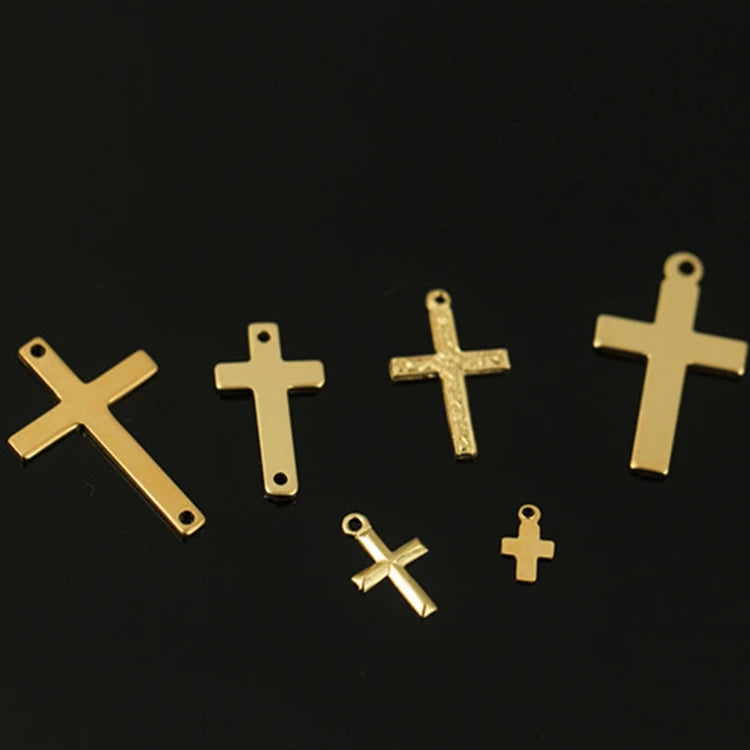 Permanet Cross Charm for Jewelry Making Real Gold Filled Jewelry Findings