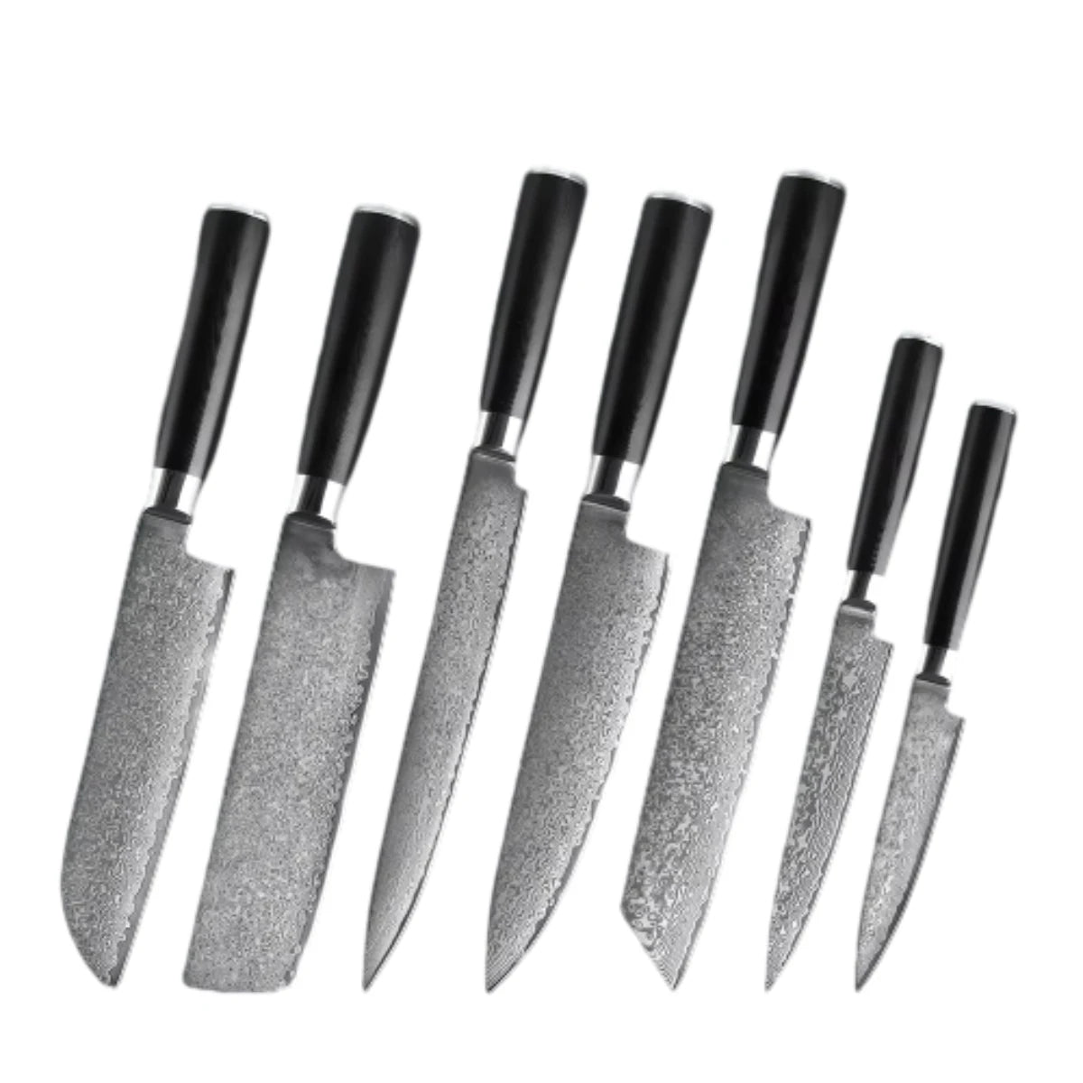 XITUO Quality Damascus Steel Japan VG10 Chef Knife Edge Kitchen Knife Set Black G10 Handle Factory Wholesale