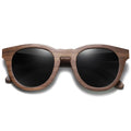 Custom Engraved Logo TAC Lenses UV400 Polarized Lightweight Fashion Unisex Walnut Bamboo Wood Sunglasses for Adults