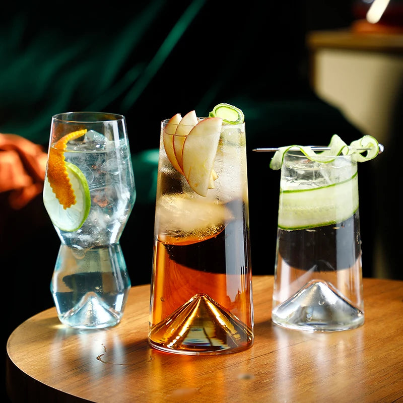 Creative Ultra-Thin Colin Glass Whiskey Juice Cup Top Crystal Cocktail Glass Contemporary Design 300-700ML Capacity for