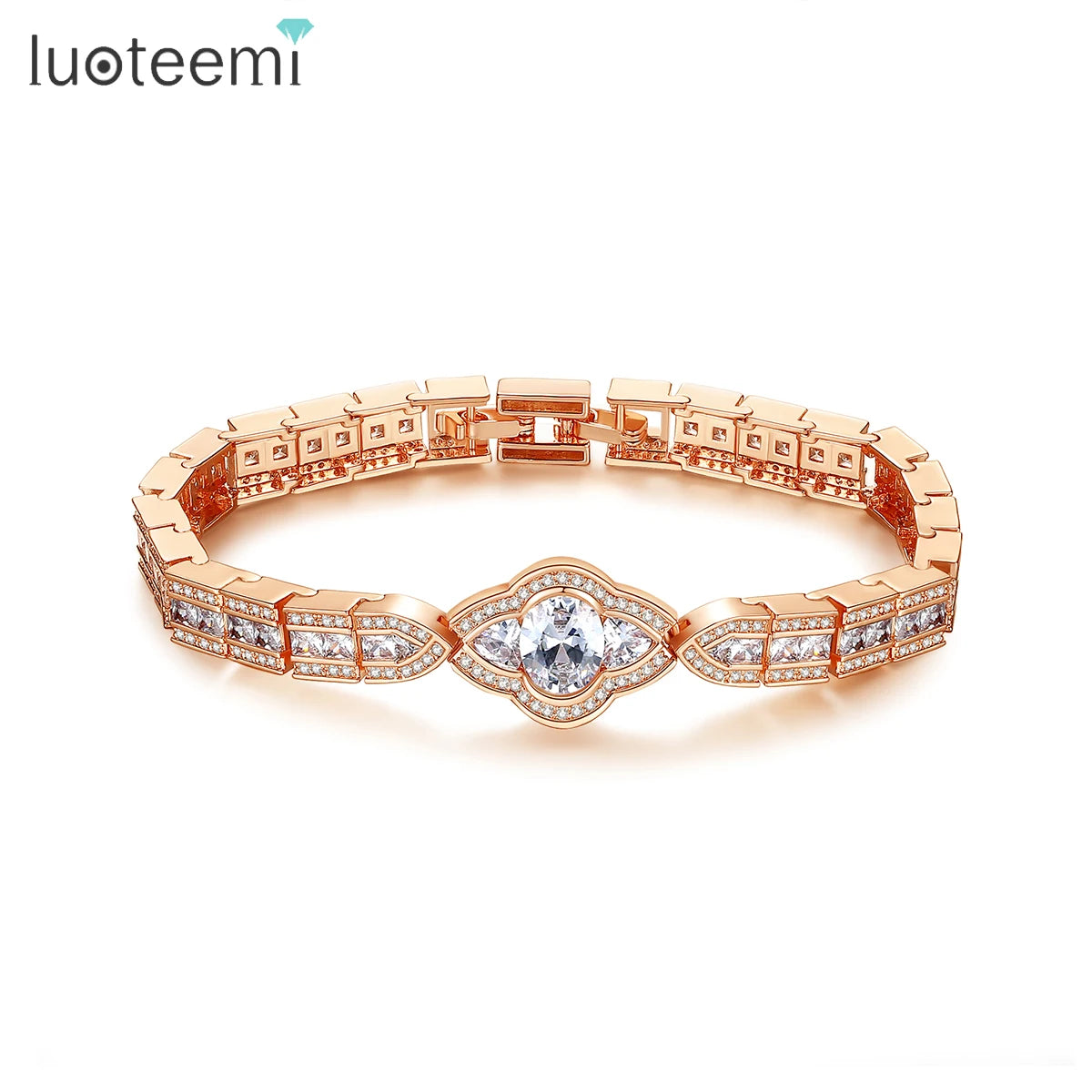 LUOTEEMI Woman 18K Gold Designer Charm Bracelet Women Indian Bangle Wedding