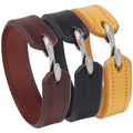 New Arrival Vintage Simple Design S Hook Mens Genuine Leather Cuff Bracelet Fashion Jewelry Wrist Bracelets for Men Women