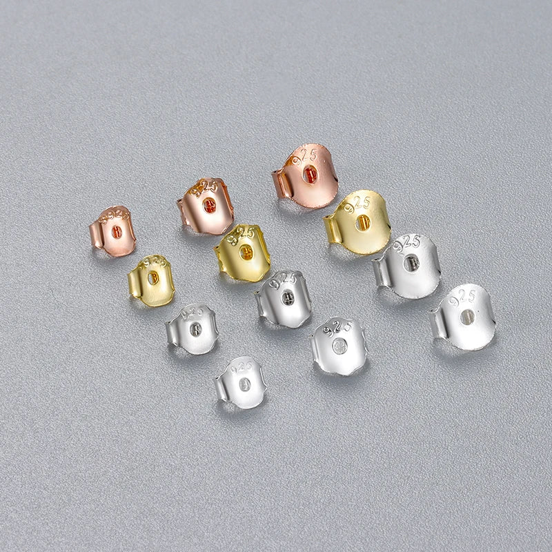 Wholesale Jewelry 925 Sterling Silver Earrings Back Stud Earrings Stopper