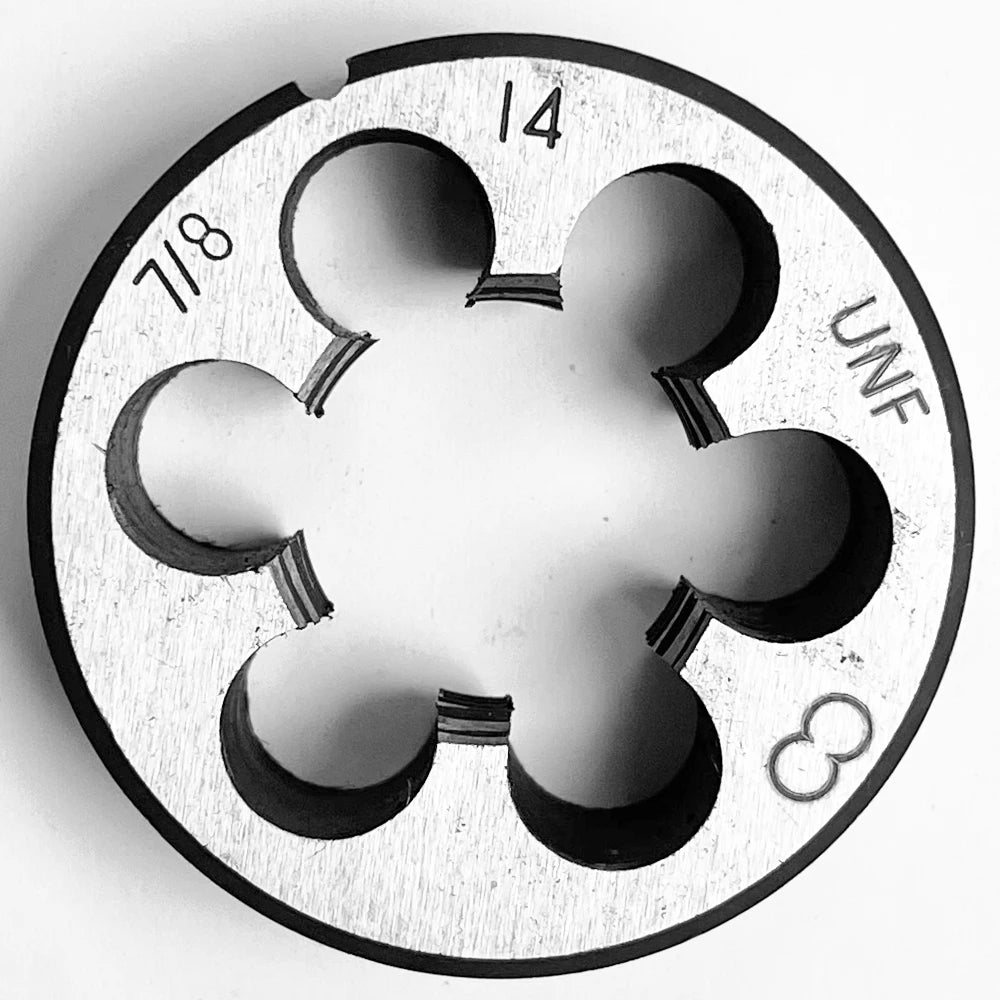 HUAZHICHUN Round Dies 7/8"-14 UNF Metric Round Die Alloy Steel Screw Thread Cutting Die