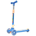 Indoor Outdoor Colorful 3-Wheel Steel Frame Foldable Kids Kick Scooter with Light for 1-6 Year Olds