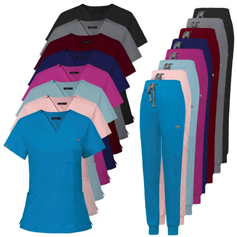 2026 Wholesale Custom Scrubs Stretch Hospital Uniform Unisex Medical Scrubs OEM Nurse Uniform Jogger Nurse Scrubs Uniforms Sets