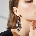 Go2Boho New Arrival the Starry Sky and Moon Pattern  Hook Earrings Braided Beads Dangle Drop Tassel Earrings