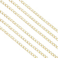 Wholesale 3mm Extension Chain Jewelry Findings14K Gold Plated Brass Chain Roll