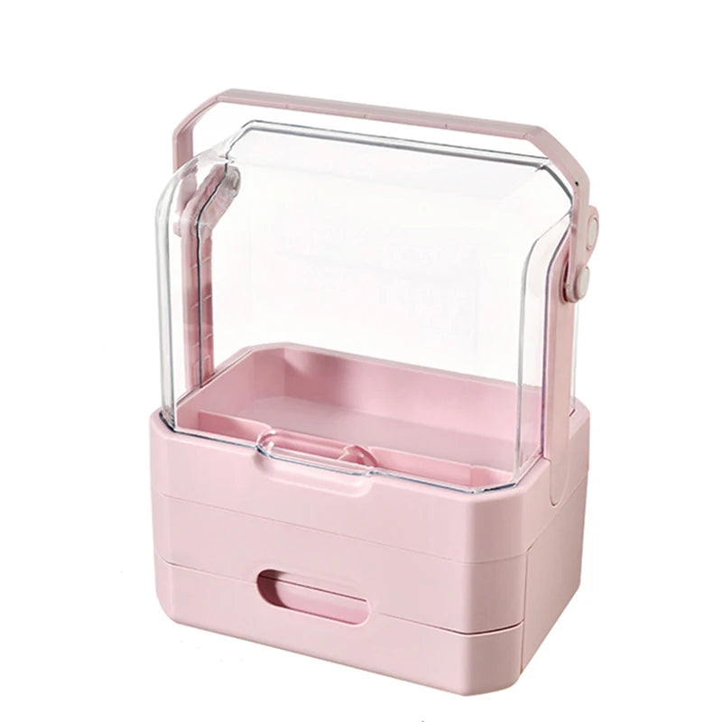 Large Volume Perfume Makeup Display Storage Boxes Bins Makeup Desktop Organizer With Drawers