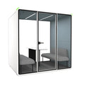 Customized 4 Seater Movable Soundproof Office Booth Muti Person Meeting Pod