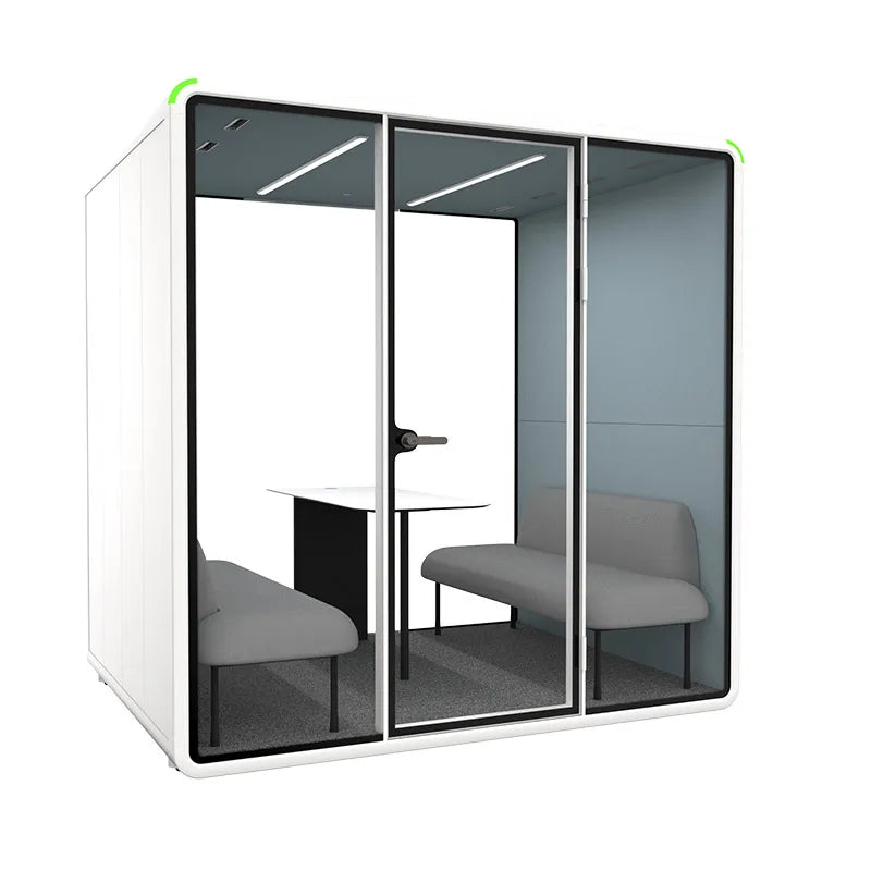 Customized 4 Seater Movable Soundproof Office Booth Muti Person Meeting Pod