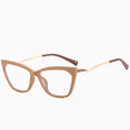Montures Optiques Luxe 2025 Tr90 Irregular Display Eyewear Optical Designer Anti Blue Light Metal Cat Eye Glasses Frames