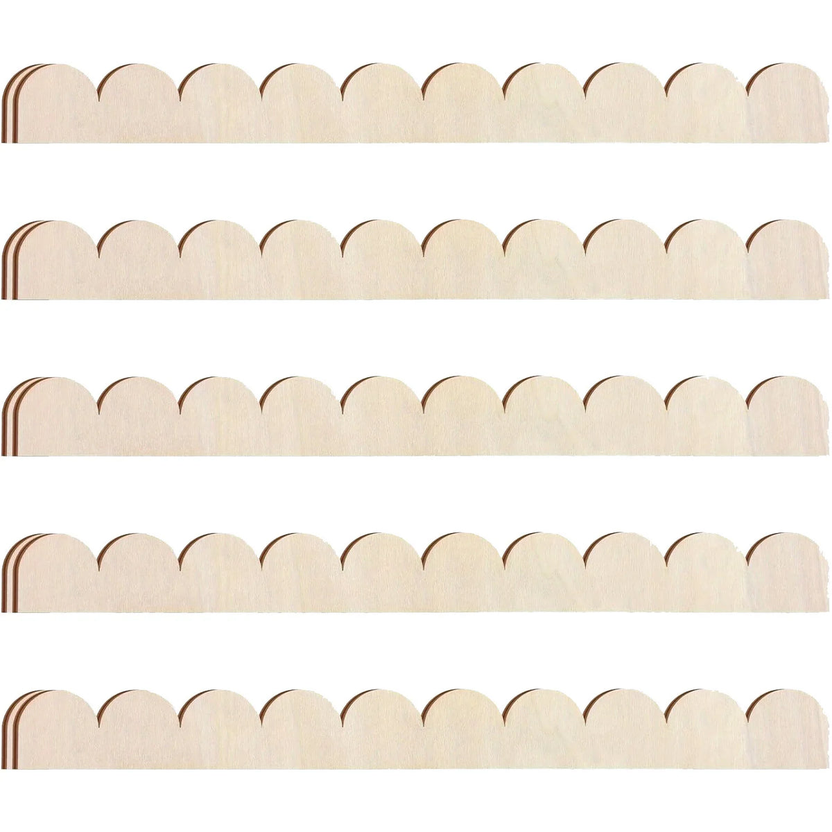 Tailai 6PCS Decorative Wood Trim Scalloped Edge Wooden Molding Cute DIY Moulding Trims for Cabinet Window Shelf Door Wall MegaBDM