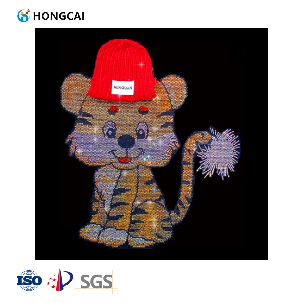 Hongcai Custom Design Wholesale Rhinestone Heat Transfer Film for T-shirt Clothing Print Transfer