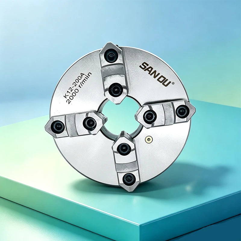 200mm Lathe Chuck SANOU Brand 4 Jaw Self-centering Chuck K12-200A With Reversible Jaw Manual Type Scroll Chuck MegaBDM