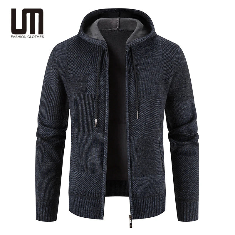 Liu Ming Autumn Winter Fashion Wholesale Men Loose Hoodie Jacket Coats Cardigan Knitted Sweater