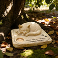 Customizable Resin Cat Memorial Candle Holder (USA In-Stock Fast Shipping)- Sleeping Cat DesignIdeal for Garden Pet Grave Decor MegaBDM