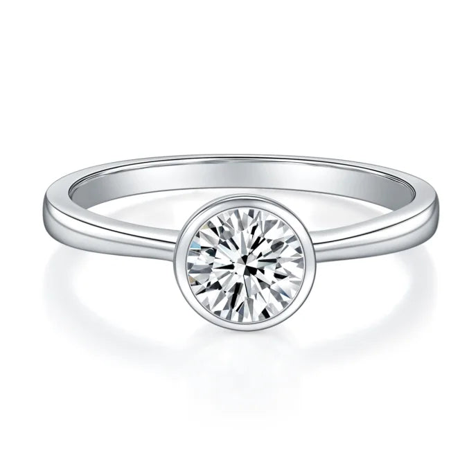 GRA Certificate Wholesale 1carat Ring Loose Moissanite Round 6.5mm Super White Real Moissanite Rings