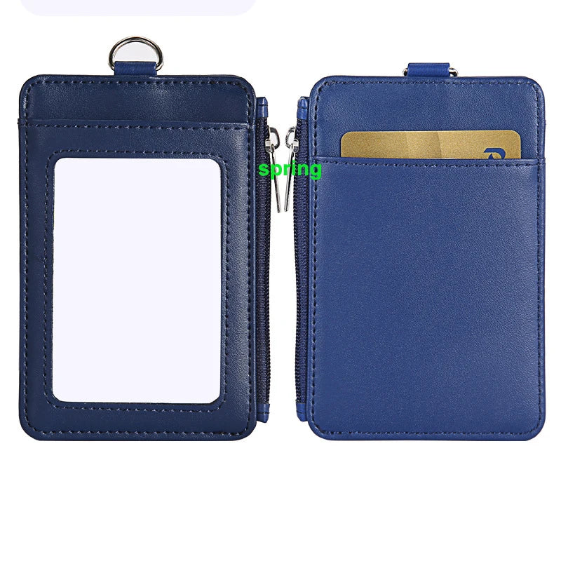 Custom RFID Smart Badge Holder Accessories Genuine Business Leather Wallet Metal Fashion Style Pattern Lightweight Customized