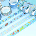 Customized Single Sided Acrylic Adhesive Decorative CMYK Washi Tape Set for Masking and Adsorption
