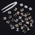 26 Capital Letters Iced Out Grillz Bling Teeth Diamond Single Teeth Grillz Personality Custom Grillz for Men Jewelry