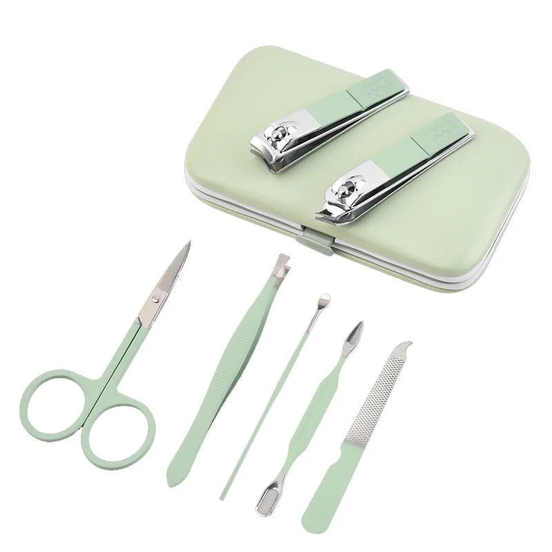 Travel Manicure Set 7 in 1 Manicure Pedicure Kit for Women Stainless Steel Nail