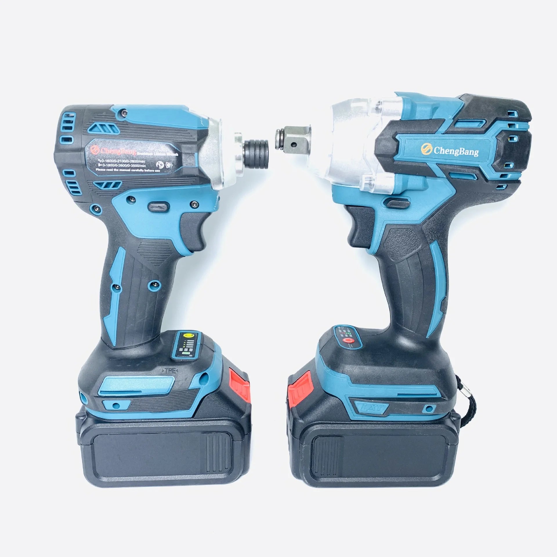 Set of 2pcs Power Tools Lithium Electric Screwdriver Brushless Impact Wrench Cordless Drill Combination Tool Kits Factory OEM