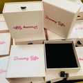 Custom Luxury Small Magnetic Closure  Paperboard Ring Necklace Jewelry Gift Packaging Box with Logo