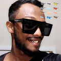 2026 Sunglass Custom logo Sports Eyewear Big Frame Fashion Black Gafasquare Sunglasses for Men