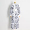 Autumn New Plaid Printed Single Breasted Stand up Collar Plus Size Casual Dress Wholesale Clothing
