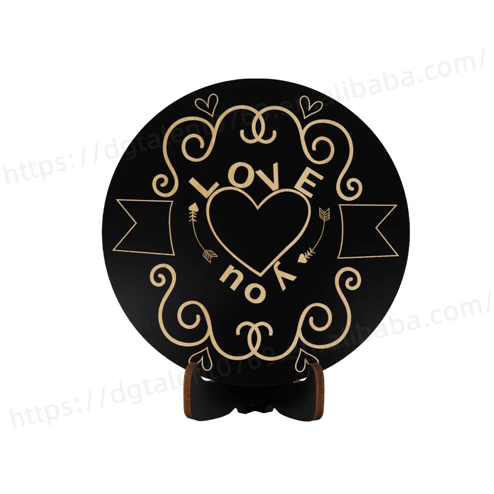Tailai Valentine's Day Wooden Table Sign Decoration Freestanding Table Centerpiece Sign Home Decor Accessories