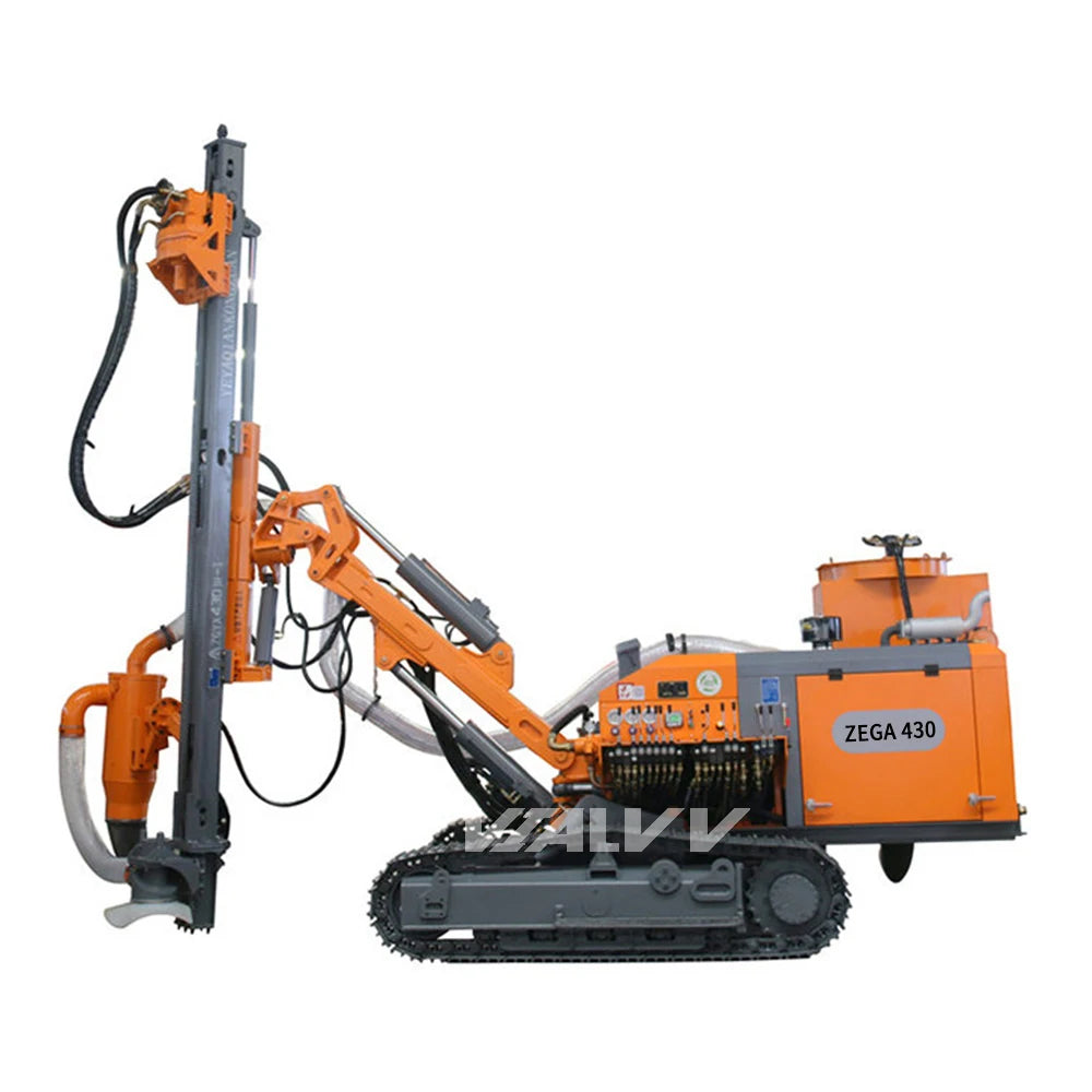 Blast Hole Mining Drilling Rig Mine ZEGA 430 Drilling Hole Diameter 115-152 mm DTH Hammer 4 Inch Mobile Drill Rig Mining Pipe