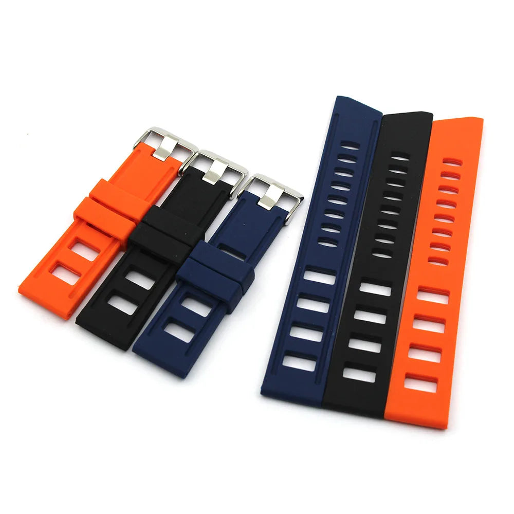Classic Color Rally Rubber Watchband Waterproof Silicone Watch Strap Suitable for Different Kinds of Watch