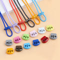 Custom Wholesale Colorful Adjustable Elastic 2 Holes Zinc Alloy Nickel-Free Cord Lock Stopper for Garment & Shoes