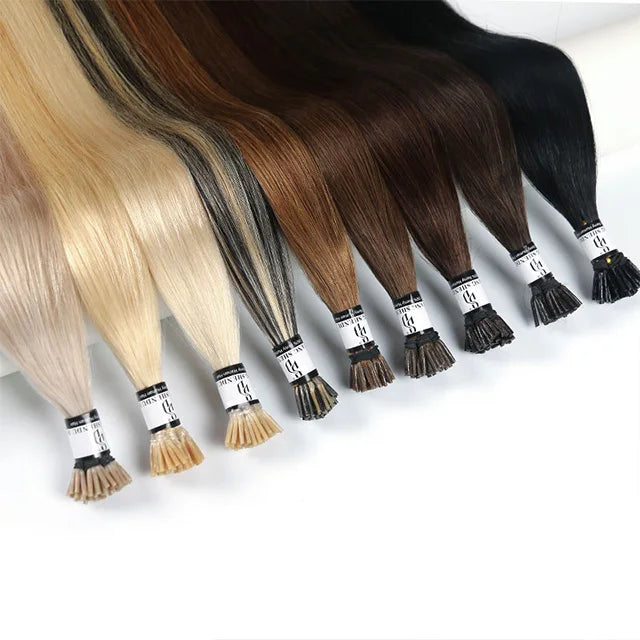 I Tip Hair Extensions Wholesale Natural Keratin Blonde Remy Hair Extension Double Drawn Virgin Vendor Itip Human Hair Extensions