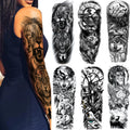 Extra Temporary Animal Tattoo Black Tattoo Full Sleeve Temporary Tattoo Stickers Body Atr for Man Women