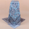 Eur-American Retro Fashion Chain Print Babushka 90*90cm Silk Satin Polyester Silk Headscarf Female Hijab Headband Wholesale