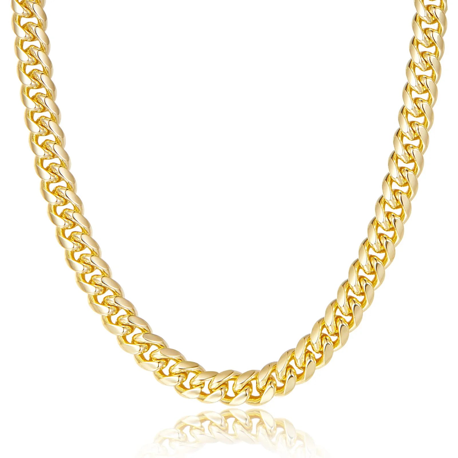 Hip Hop Street Stackable Jewelry Stainless Steel Necklace Statement Thick Chain Cuban Necklace for Women