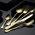 New Products Stainless Steel Gold Spoon Fork Set Gold Plated Cutlery Set Gold Spoon Set