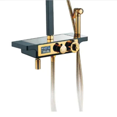 Classic Single-Handle Digital Temperature Controller Polished Ceramic Valve Core Full Set Digital Water Mixers Shower