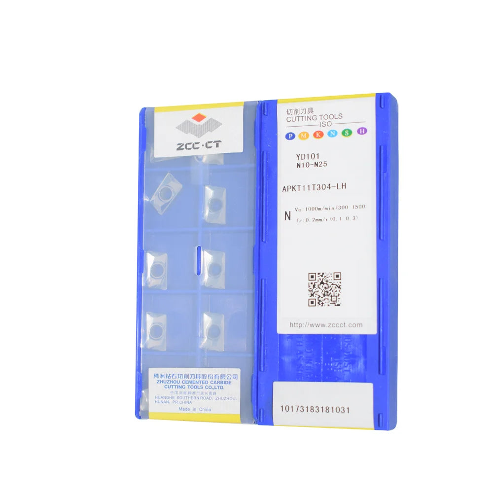 ZCC CT APKT11T304-LH YD101 Carbide Inserts Face Milling Cutter Tool CNC Lathe Inserts Machining Metal for Aluminum Processing