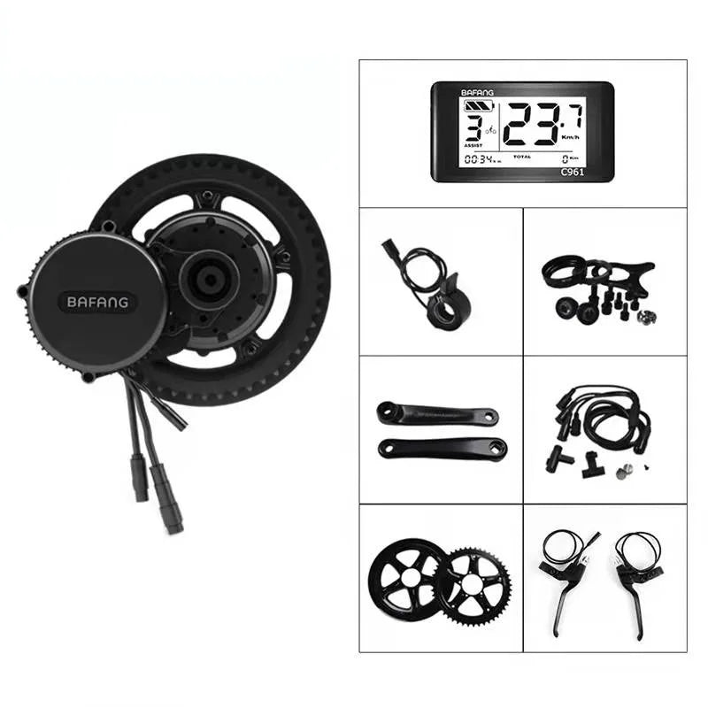 Fast Delivery Bafang Ebike Mid Drive Motor Conversion Kits Bb68mm Bb100mm Bbs02 Bbs02b 48v 750w With C961 Display