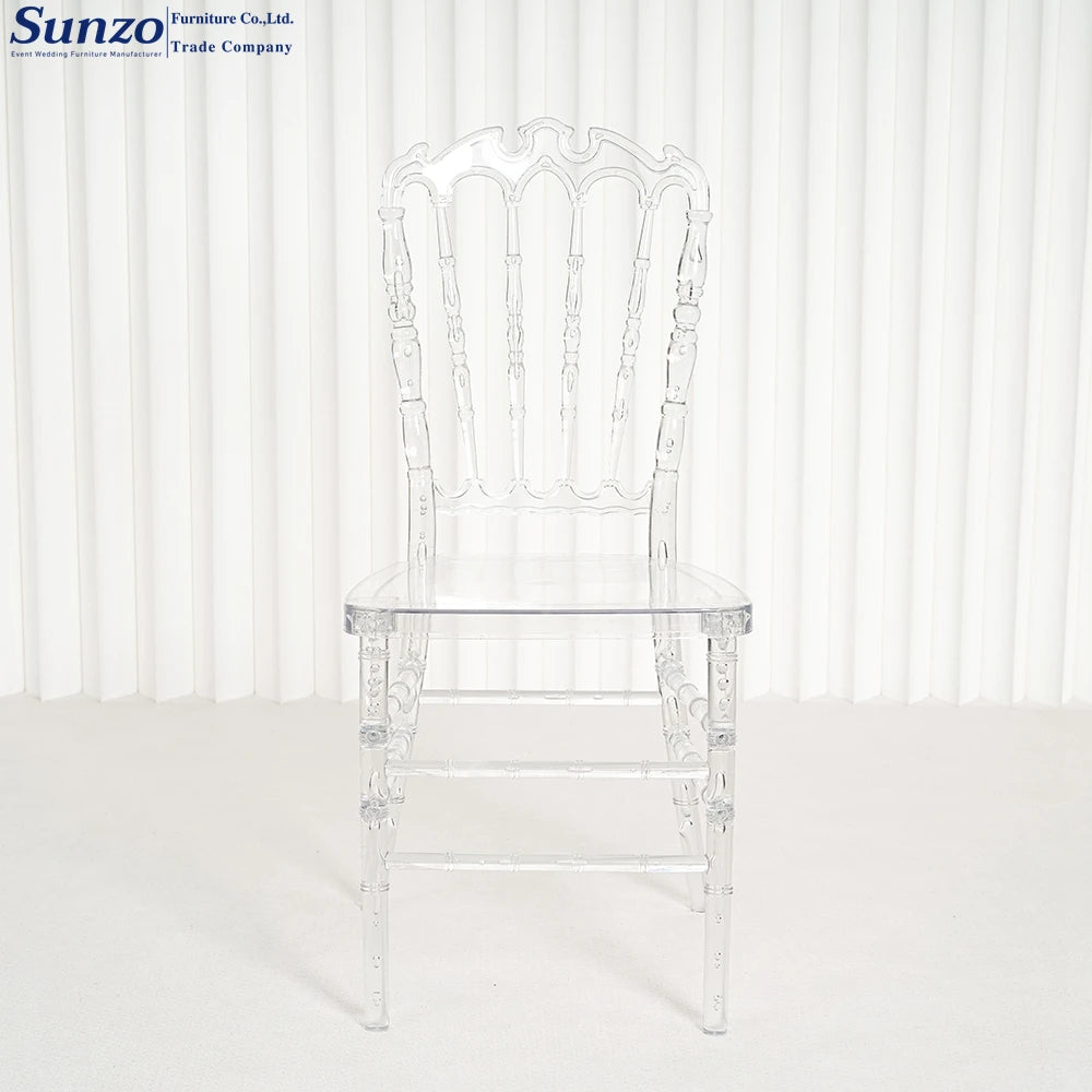 Wholesale Durable Plastic PP Royal Modern Stackable Waterproof Chair for Home Office Entry Dining Living Room Kitchen Wedding