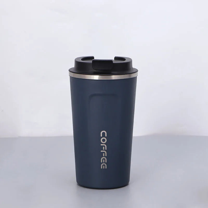 Car Office Coffee Cups with Lid Double Wall Stainless Steel Coffee Mug