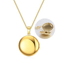 New Fashion Photo Box Necklace Can Open Oval Smooth Stainless Steel Customizable Round Pendant Wholesale.