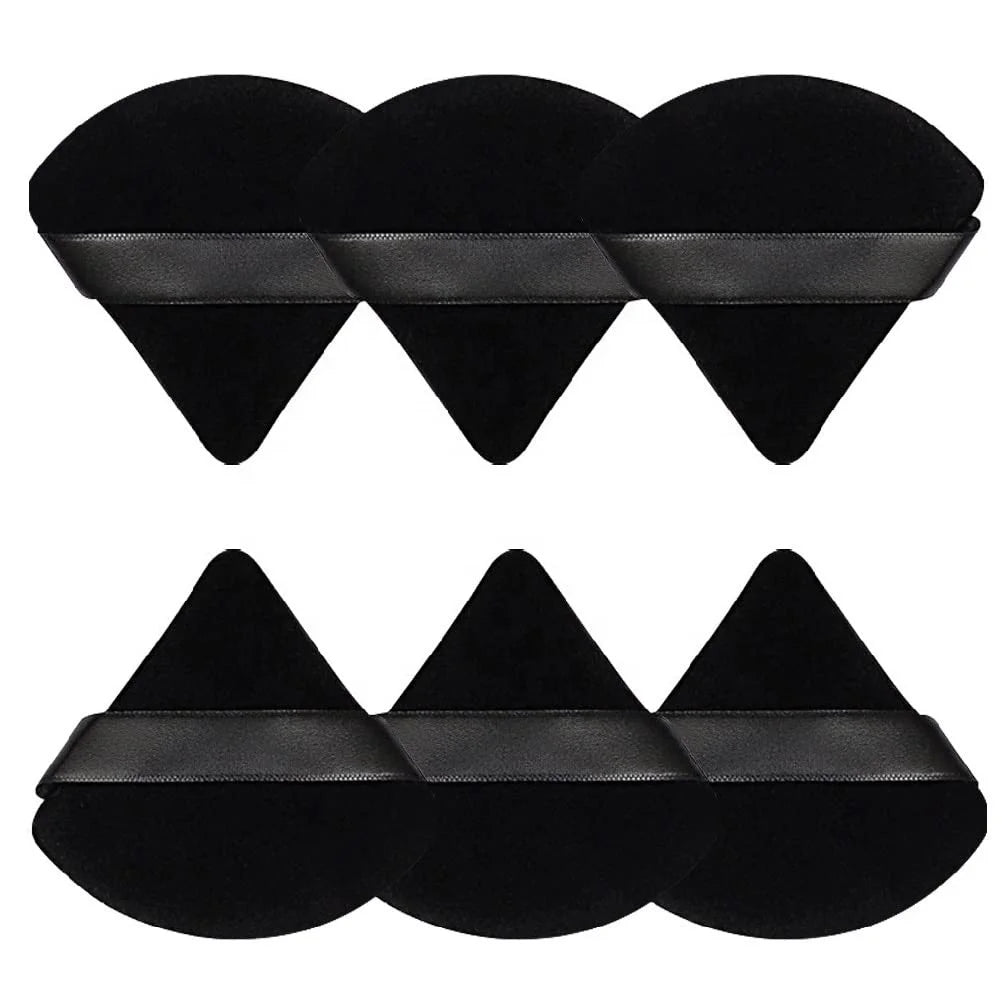 Custom Logo Good Quality Private Label Soft Cotton Triangle Puffs Foundation Cosmetics Loose Powders Makeup Puff